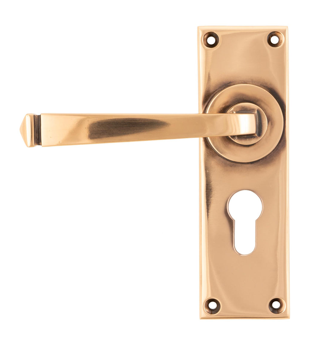45790 Polished Bronze Avon Lever Euro Lock Set