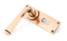 Load image into Gallery viewer, 45790 Polished Bronze Avon Lever Euro Lock Set
