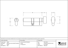 Load image into Gallery viewer, 45850 Pewter 40/40 5pin Euro Cylinder/Thumbturn
