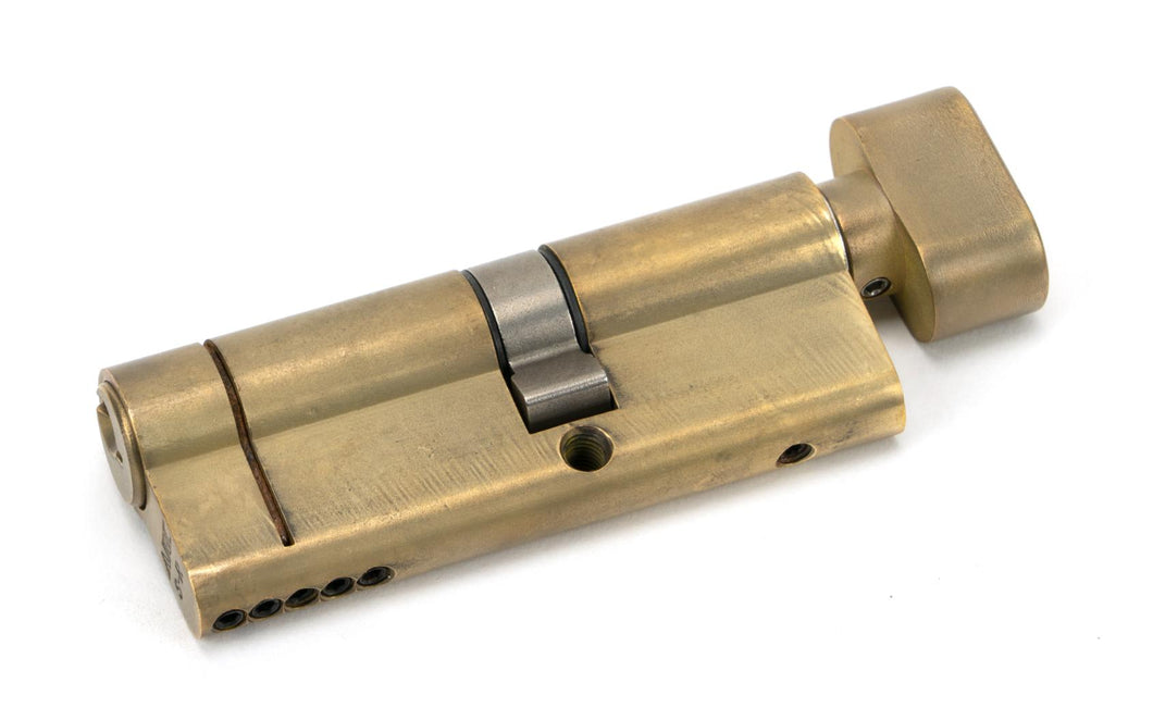 45855 Aged Brass 35T/45 5pin Euro Cylinder/Thumbturn