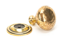 Load image into Gallery viewer, 46021 Aged Brass Hammered Mushroom Cabinet Knob 32mm
