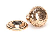Load image into Gallery viewer, 46025 Polished Bronze Hammered Mushroom Cabinet Knob 32mm
