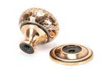 Load image into Gallery viewer, 46025 Polished Bronze Hammered Mushroom Cabinet Knob 32mm
