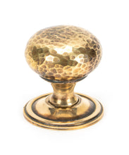 Load image into Gallery viewer, 46026 Aged Brass Hammered Mushroom Cabinet Knob 38mm
