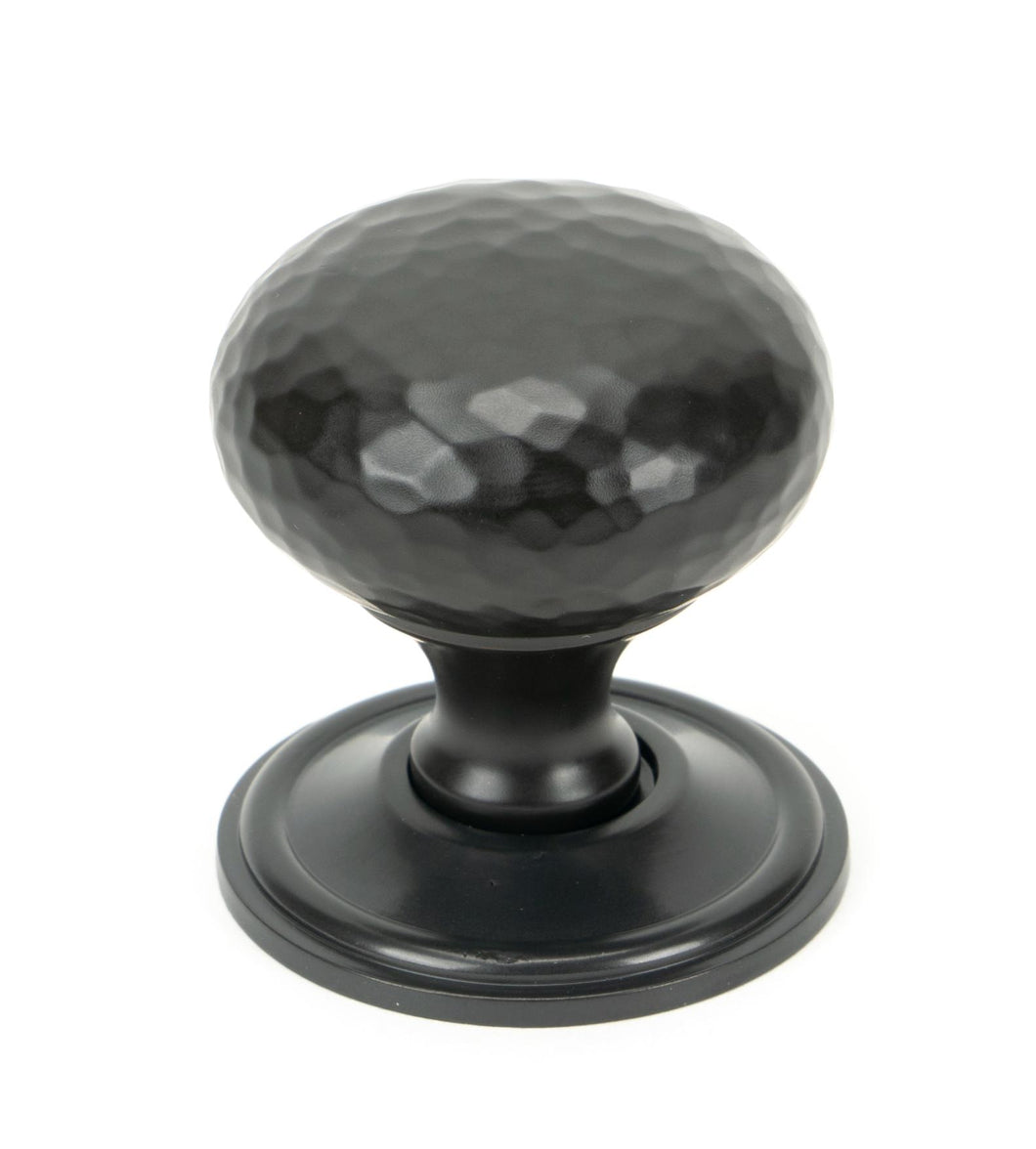 46029 Aged Bronze Hammered Mushroom Cabinet Knob 38mm