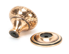 Load image into Gallery viewer, 46030 Polished Bronze Hammered Mushroom Cabinet Knob 38mm
