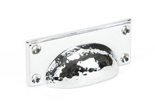 Load image into Gallery viewer, 46038 Polished Chrome Hammered Art Deco Drawer Pull
