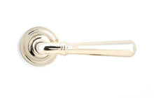 Load image into Gallery viewer, 46058 Polished Nickel Newbury Lever on Rose Set (Art Deco)
