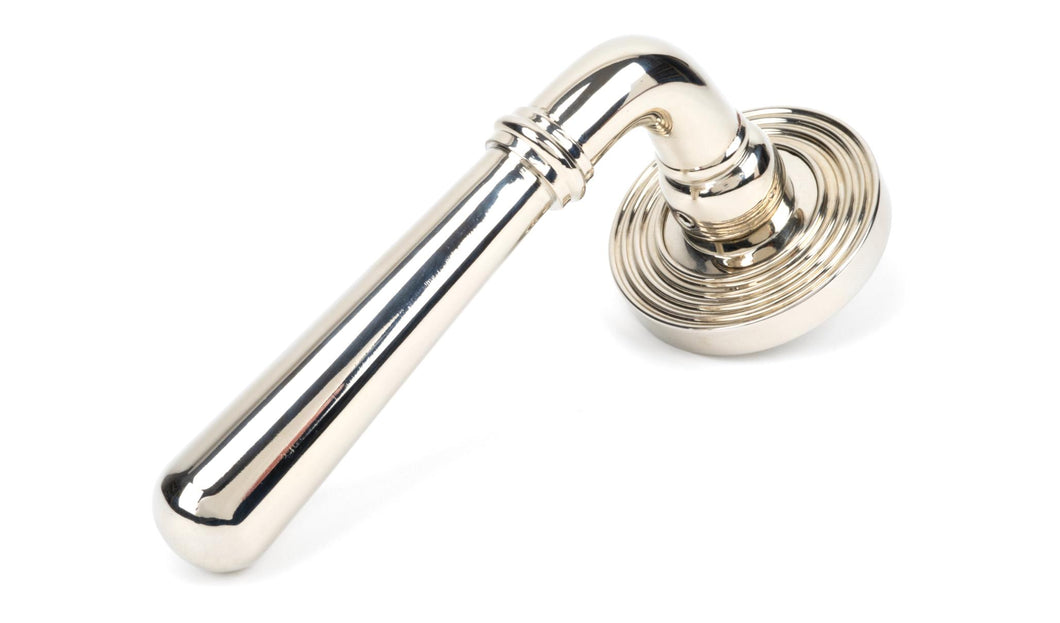 46059 Polished Nickel Newbury Lever on Rose Set (Beehive)