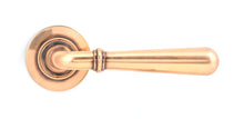 Load image into Gallery viewer, 46065 Polished Bronze Newbury Lever on Rose Set (Plain)
