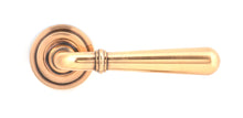 Load image into Gallery viewer, 46066 Polished Bronze Newbury Lever on Rose Set (Art Deco)
