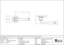 Load image into Gallery viewer, 46089 Aged Bronze Avon Round Lever on Rose Set (Plain)
