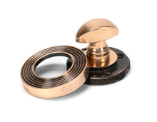 Load image into Gallery viewer, 46111 Polished Bronze Round Thumbturn Set (Beehive)
