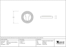 Load image into Gallery viewer, 46123 Aged Bronze Round Euro Escutcheon (Beehive)

