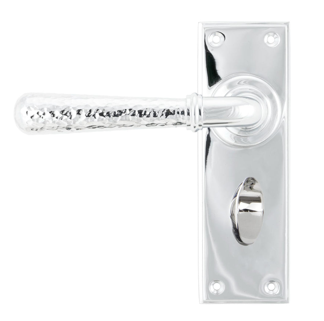 46215 Polished Chrome Hammered Newbury Lever Bathroom Set