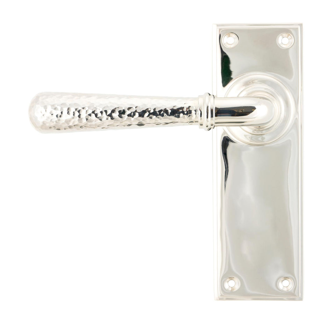 46218 Polished Nickel Hammered Newbury Lever Latch Set