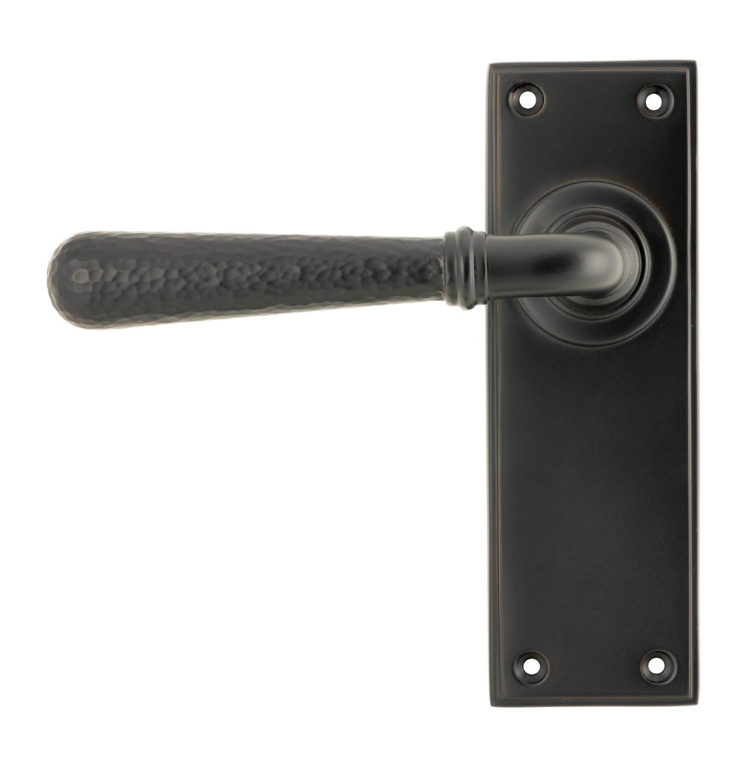 46222 Aged Bronze Hammered Newbury Lever Latch Set