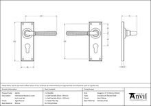 Load image into Gallery viewer, 46224 Aged Bronze Hammered Newbury Lever Euro Lock Set
