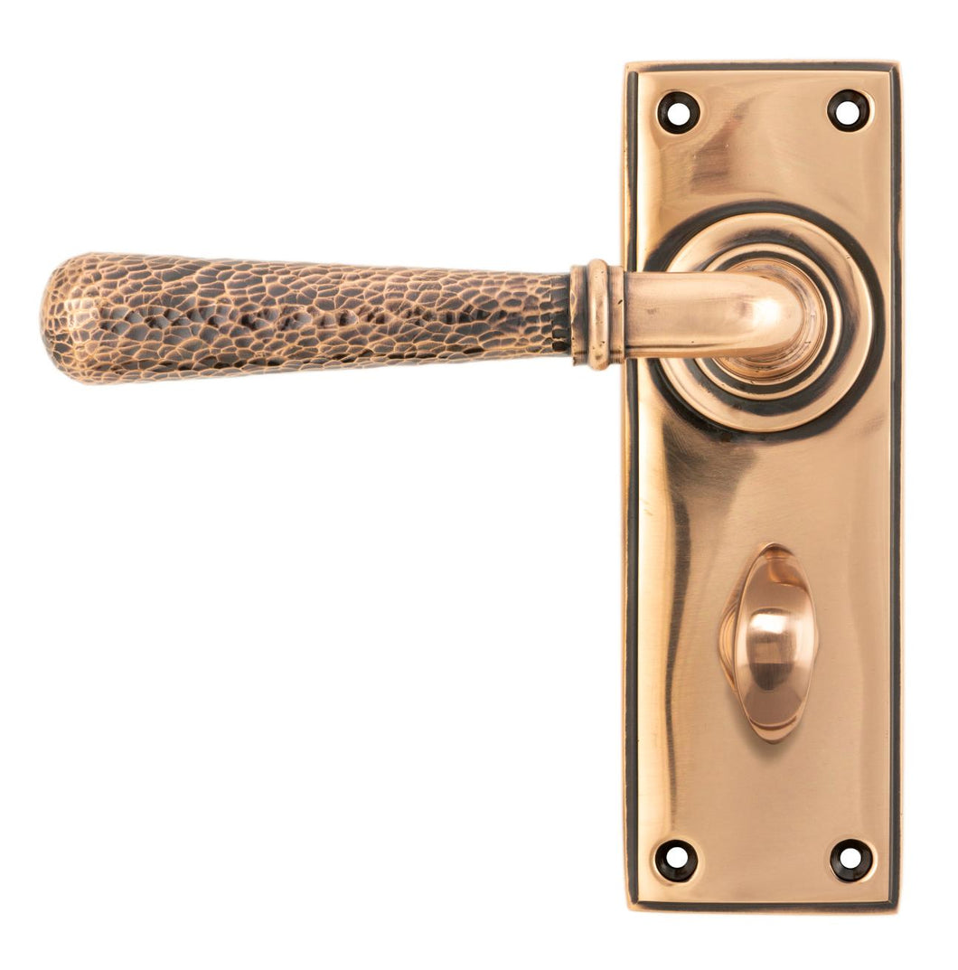 46227 Polished Bronze Hammered Newbury Lever Bathroom Set