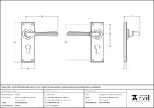 Load image into Gallery viewer, 46228 Polished Bronze Hammered Newbury Lever Euro Lock Set
