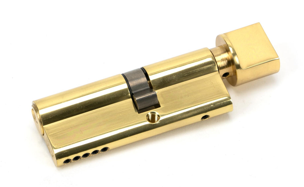 46260 Lacquered Brass 35T/45 5pin Euro Cylinder/Thumbturn