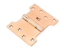 Load image into Gallery viewer, 46523 Polished Bronze 4&quot; x 3&quot; x 5&quot;  Parliament Hinge (pair) ss
