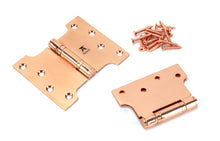 Load image into Gallery viewer, 46523 Polished Bronze 4&quot; x 3&quot; x 5&quot;  Parliament Hinge (pair) ss
