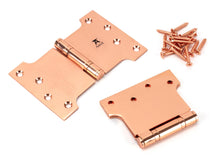 Load image into Gallery viewer, 46524 Polished Bronze 4&quot; x 4&quot; x 6&quot;  Parliament Hinge (pair) ss
