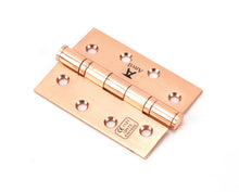 Load image into Gallery viewer, 46526 Polished Bronze 4&quot; Ball Bearing Butt Hinge (pair) ss
