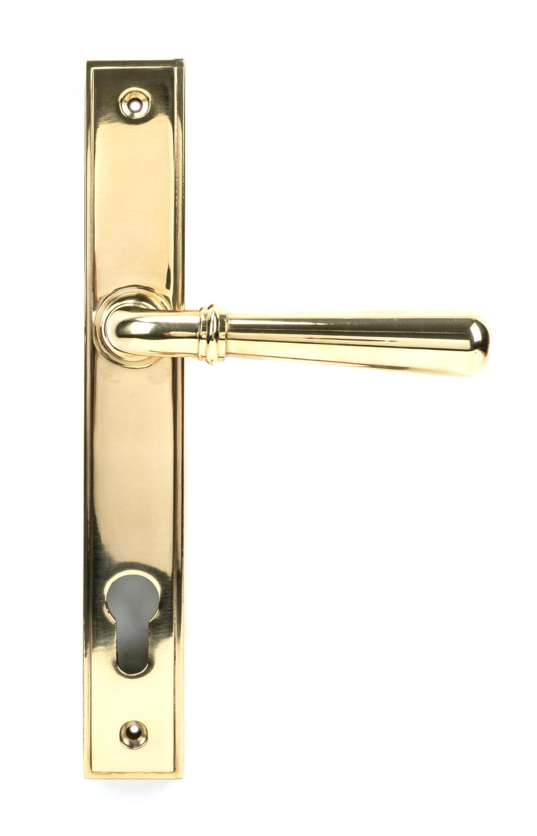 46529 Polished Brass Newbury Slimline Lever Espag. Lock Set