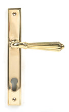 Load image into Gallery viewer, 46547 Polished Brass Hinton Slimline Lever Espag. Lock Set
