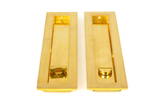 Load image into Gallery viewer, 47164 Polished Brass 250mm Plain Rectangular Pull - Privacy Set
