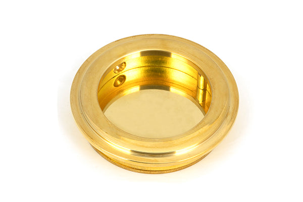 47165 Polished Brass 60mm Art Deco Round Pull
