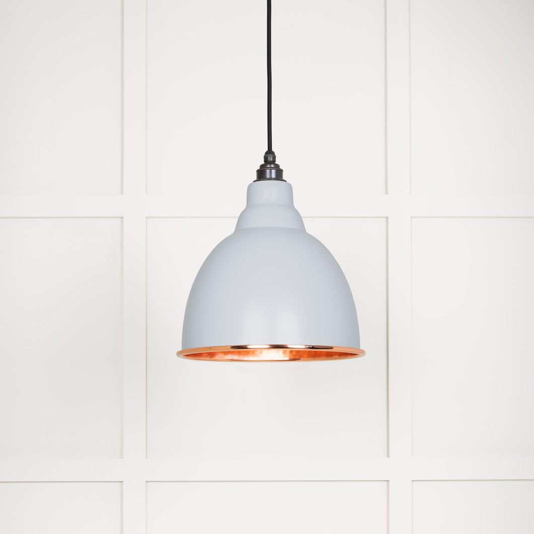 49500BI Hammered Copper Brindley Pendant in Birch