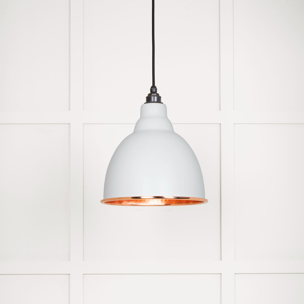 49500F Hammered Copper Brindley Pendant in Flock