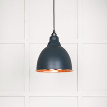 Load image into Gallery viewer, 49500SO Hammered Copper Brindley Pendant in Soot
