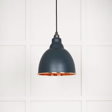 Load image into Gallery viewer, 49500SO Hammered Copper Brindley Pendant in Soot
