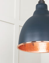 Load image into Gallery viewer, 49500SO Hammered Copper Brindley Pendant in Soot
