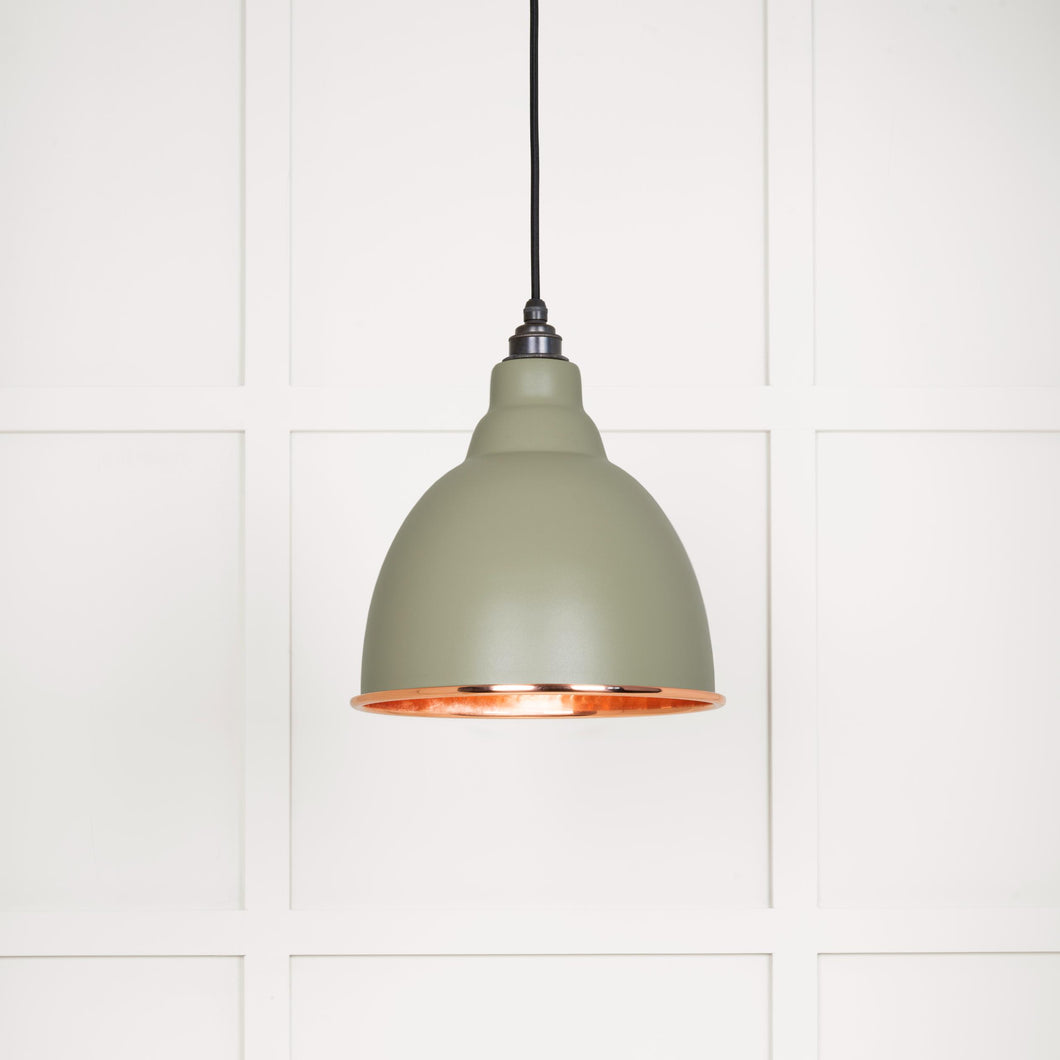 49500TU Hammered Copper Brindley Pendant in Tump