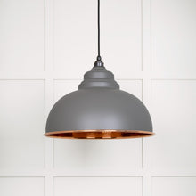 Load image into Gallery viewer, 49501BL Hammered Copper Harborne Pendant in Bluff

