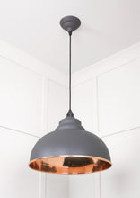 Load image into Gallery viewer, 49501BL Hammered Copper Harborne Pendant in Bluff
