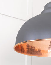 Load image into Gallery viewer, 49501BL Hammered Copper Harborne Pendant in Bluff
