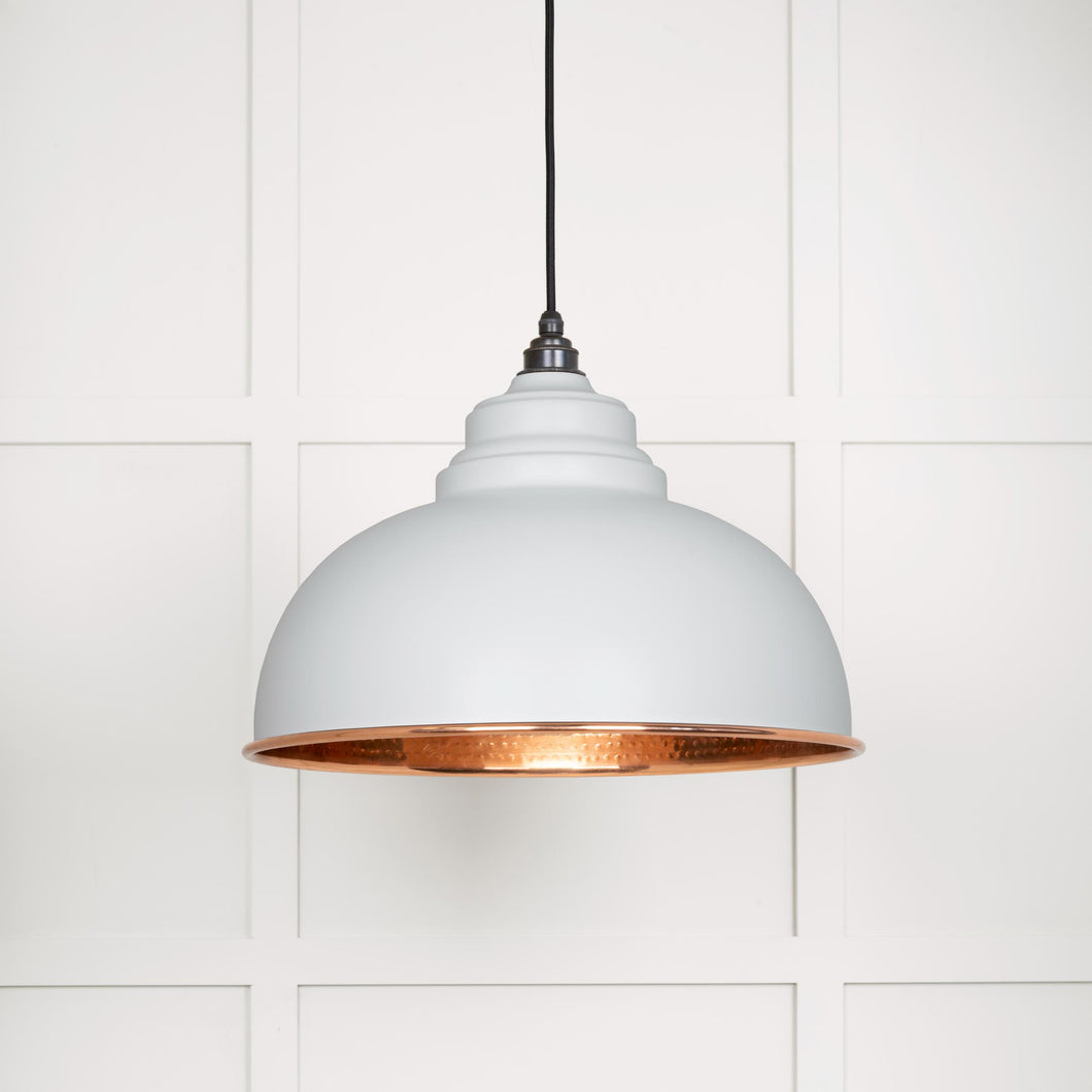 49501F Hammered Copper Harborne Pendant in Flock