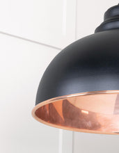 Load image into Gallery viewer, 49501SEB Smooth Copper Harborne Pendant in Elan Black
