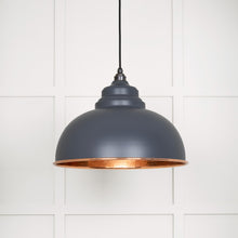 Load image into Gallery viewer, 49501SL Hammered Copper Harborne Pendant in Slate
