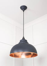Load image into Gallery viewer, 49501SL Hammered Copper Harborne Pendant in Slate
