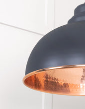 Load image into Gallery viewer, 49501SL Hammered Copper Harborne Pendant in Slate

