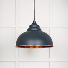 Load image into Gallery viewer, 49501SO Hammered Copper Harborne Pendant in Soot
