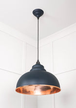 Load image into Gallery viewer, 49501SO Hammered Copper Harborne Pendant in Soot
