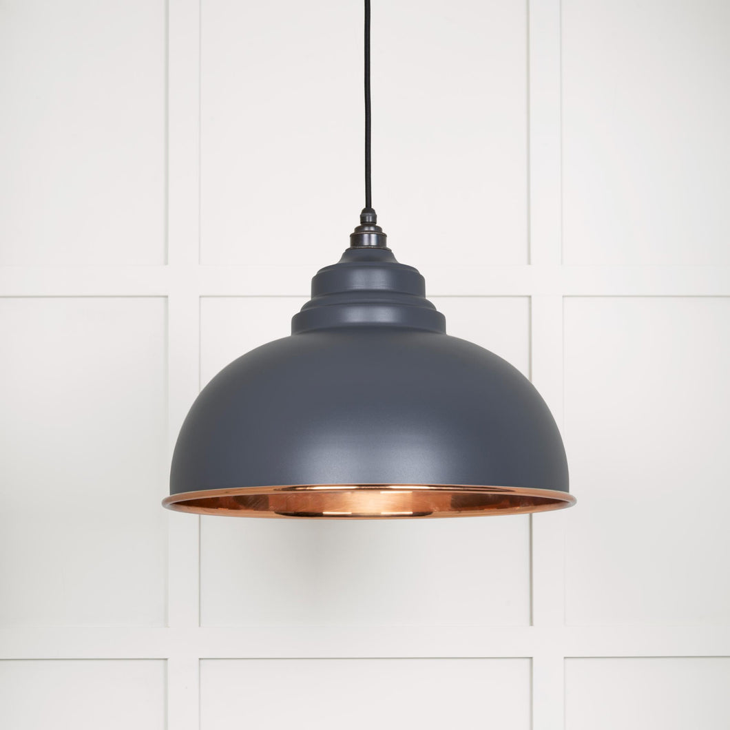 49501SSL Smooth Copper Harborne Pendant in Slate